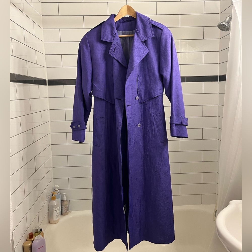Women’s Vintage Purple Trench Coat